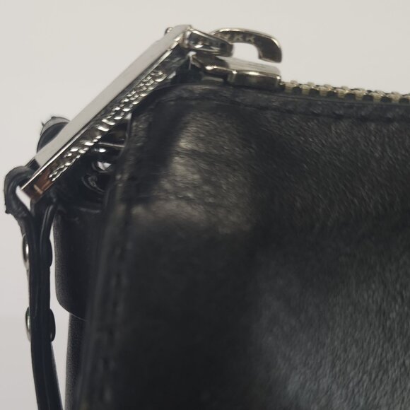 Rebecca Minkoff Black Genuine Leather Crossbody Purse Adjustable Strap - Picture 5 of 9